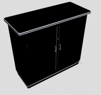 黑色治疗经典橱柜SU模型下载_sketchup草图大师SKP模型