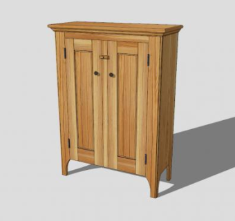 新英格兰松橱柜SU模型下载_sketchup草图大师SKP模型
