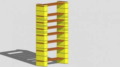 积木橱柜SU模型下载_sketchup草图大师SKP模型