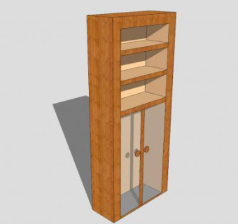 玻璃门橱柜SU模型下载_sketchup草图大师SKP模型