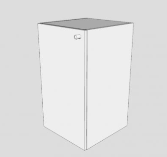 现代厨房白色橱柜SU模型下载_sketchup草图大师SKP模型