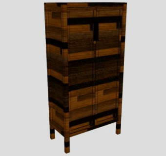 中式红榆树橱柜SU模型下载_sketchup草图大师SKP模型