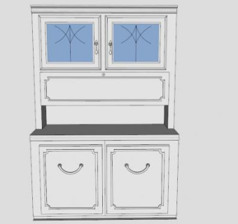 维多利亚时代橱柜SU模型下载_sketchup草图大师SKP模型