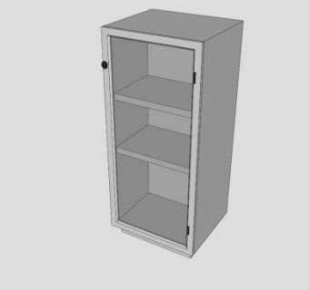 厨房玻璃门基础柜SU模型下载_sketchup草图大师SKP模型