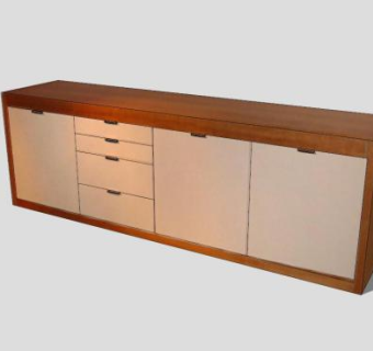 现代樱桃木橱柜SU模型下载_sketchup草图大师SKP模型