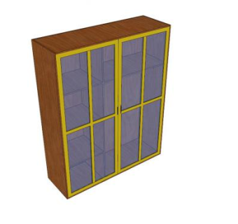 简单食橱橱柜SU模型下载_sketchup草图大师SKP模型