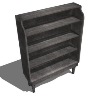 低聚旧橱柜SU模型下载_sketchup草图大师SKP模型