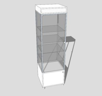 玻璃碗柜橱柜SU模型下载_sketchup草图大师SKP模型