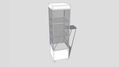 玻璃碗柜橱柜SU模型下载_sketchup草图大师SKP模型