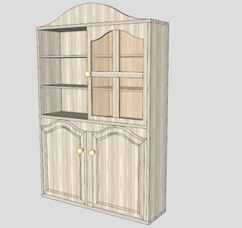 木质厨房橱柜SU模型下载_sketchup草图大师SKP模型