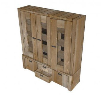 当代沙龙家具橱柜SU模型下载_sketchup草图大师SKP模型