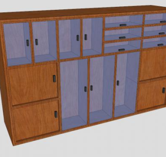 厨房一字橱柜SU模型下载_sketchup草图大师SKP模型