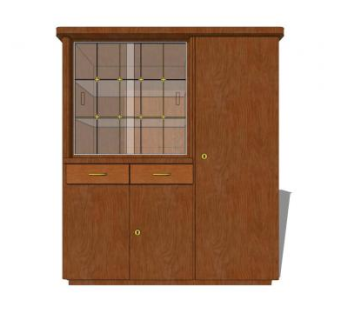 客厅厨房橱柜SU模型下载_sketchup草图大师SKP模型