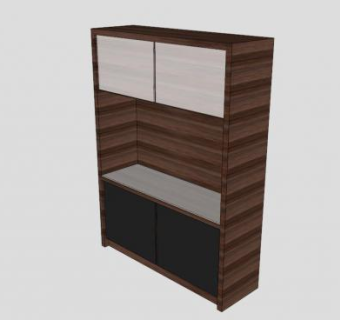 现代橡木橱柜SU模型下载_sketchup草图大师SKP模型