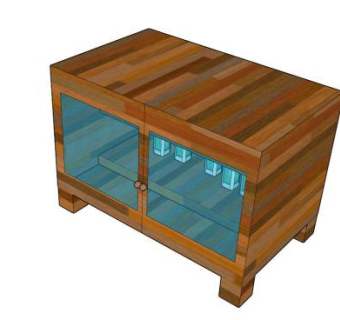 橡木底脚橱柜SU模型下载_sketchup草图大师SKP模型