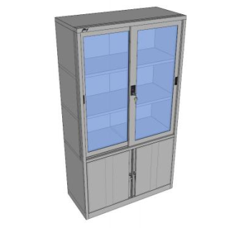 现代玻璃橱柜SU模型下载_sketchup草图大师SKP模型