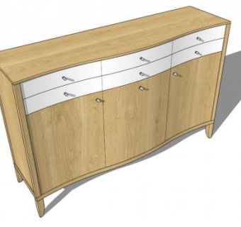 四国费迪南德餐具柜SU模型下载_sketchup草图大师SKP模型