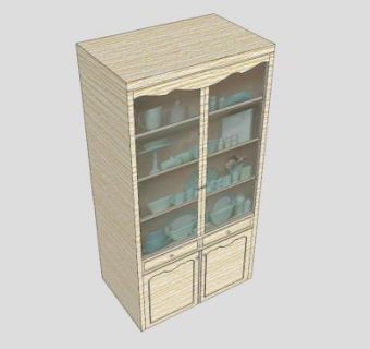 简易橱柜SU模型下载_sketchup草图大师SKP模型