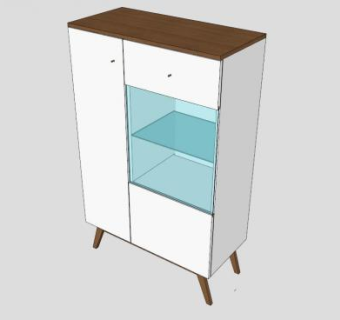 家具橱柜展示柜SU模型下载_sketchup草图大师SKP模型