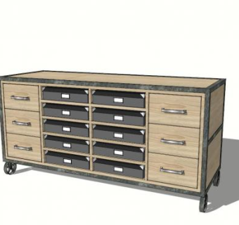 现代储物柜橱柜SU模型下载_sketchup草图大师SKP模型