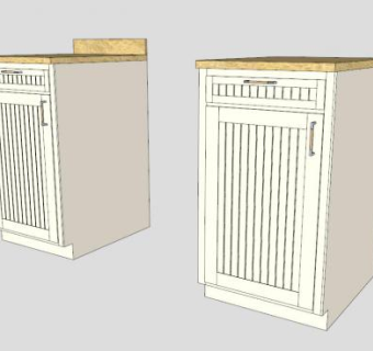 厨房下橱柜SU模型下载_sketchup草图大师SKP模型