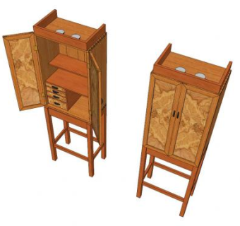 翻新风格厨房橱柜SU模型下载_sketchup草图大师SKP模型