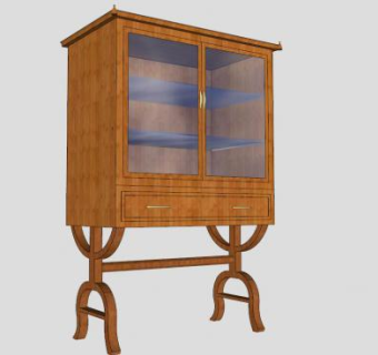 中式瓷器橱SU模型下载_sketchup草图大师SKP模型