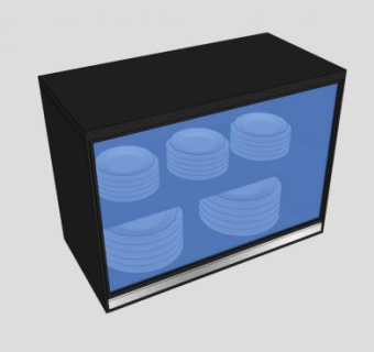 厨房柜式餐具SU模型下载_sketchup草图大师SKP模型