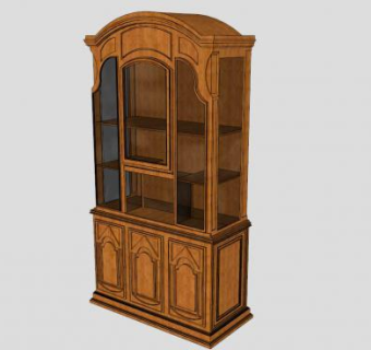 现代玻璃白色橱柜SU模型下载_sketchup草图大师SKP模型