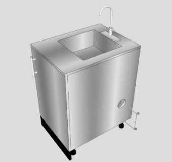 厨房岛台橱柜SU模型下载_sketchup草图大师SKP模型