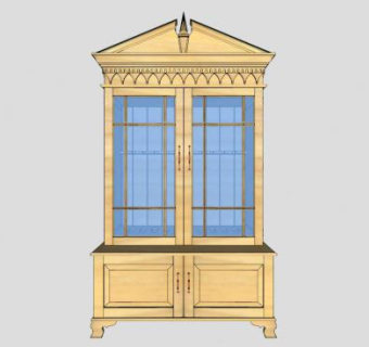 简欧柜 SU模型下载_sketchup草图大师SKP模型