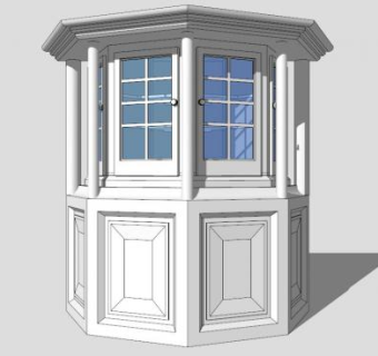 白色内阁橱柜SU模型下载_sketchup草图大师SKP模型
