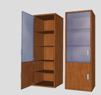 席尔玻璃柜橱柜SU模型下载_sketchup草图大师SKP模型