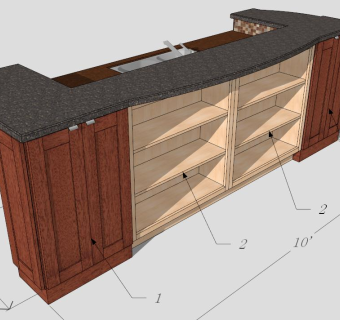 厨房岛橱柜SU模型下载_sketchup草图大师SKP模型