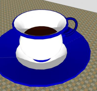 餐具杯子碟子SU模型下载_sketchup草图大师SKP模型