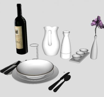 厨房家居餐具SU模型下载_sketchup草图大师SKP模型