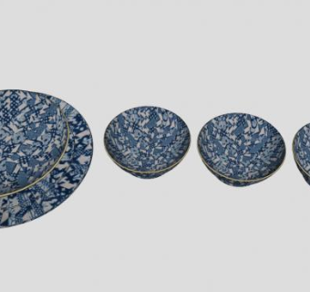 日本怀石料理餐具SU模型下载_sketchup草图大师SKP模型