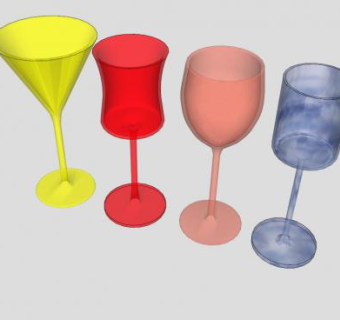 厨房葡萄酒杯SU模型下载_sketchup草图大师SKP模型
