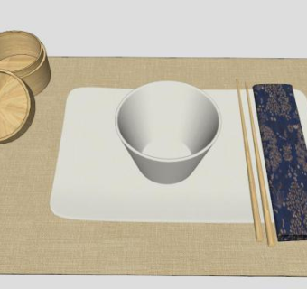 现代家居餐具SU模型下载_sketchup草图大师SKP模型