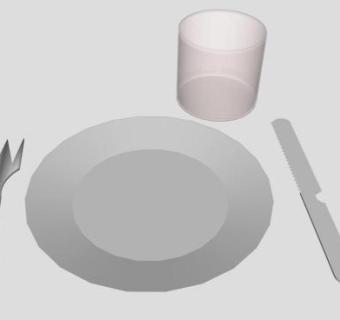 库弗特餐具刀具SU模型下载_sketchup草图大师SKP模型