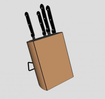 厨房厨刀刀具SU模型下载_sketchup草图大师SKP模型