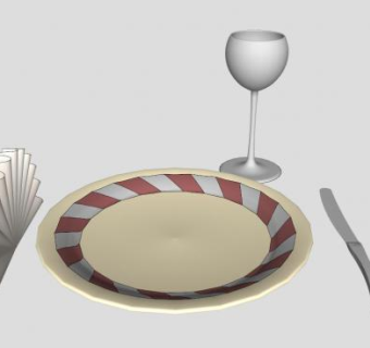 厨房成套餐具SU模型下载_sketchup草图大师SKP模型