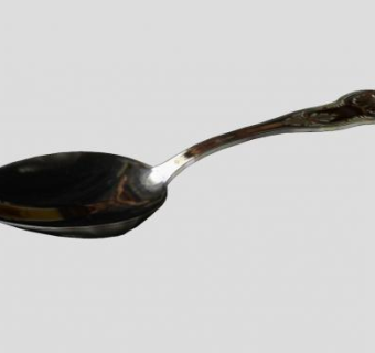 纯银餐具勺子SU模型下载_sketchup草图大师SKP模型