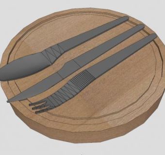 餐具刀具SU模型下载_sketchup草图大师SKP模型