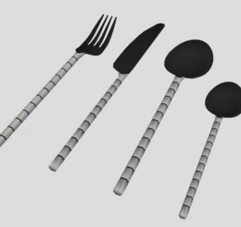 厨房不锈钢餐具SU模型下载_sketchup草图大师SKP模型