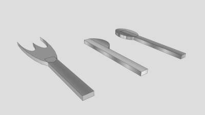 厨房铁制餐具SU模型下载_sketchup草图大师SKP模型