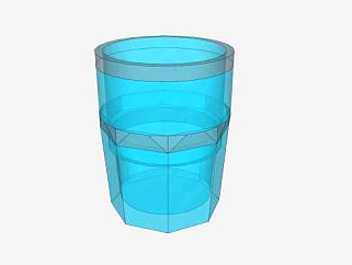 玻璃杯子餐杯SU模型下载_sketchup草图大师SKP模型