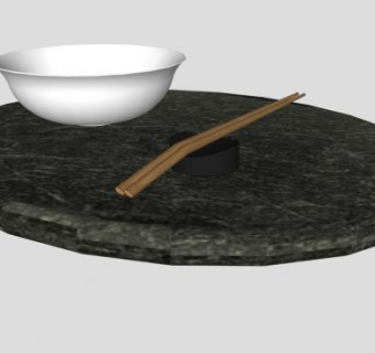 现代亚洲餐厅餐具SU模型下载_sketchup草图大师SKP模型
