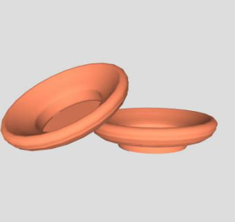 现代陶土碗SU模型下载_sketchup草图大师SKP模型