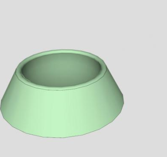 宠物绿色餐盘碗SU模型下载_sketchup草图大师SKP模型